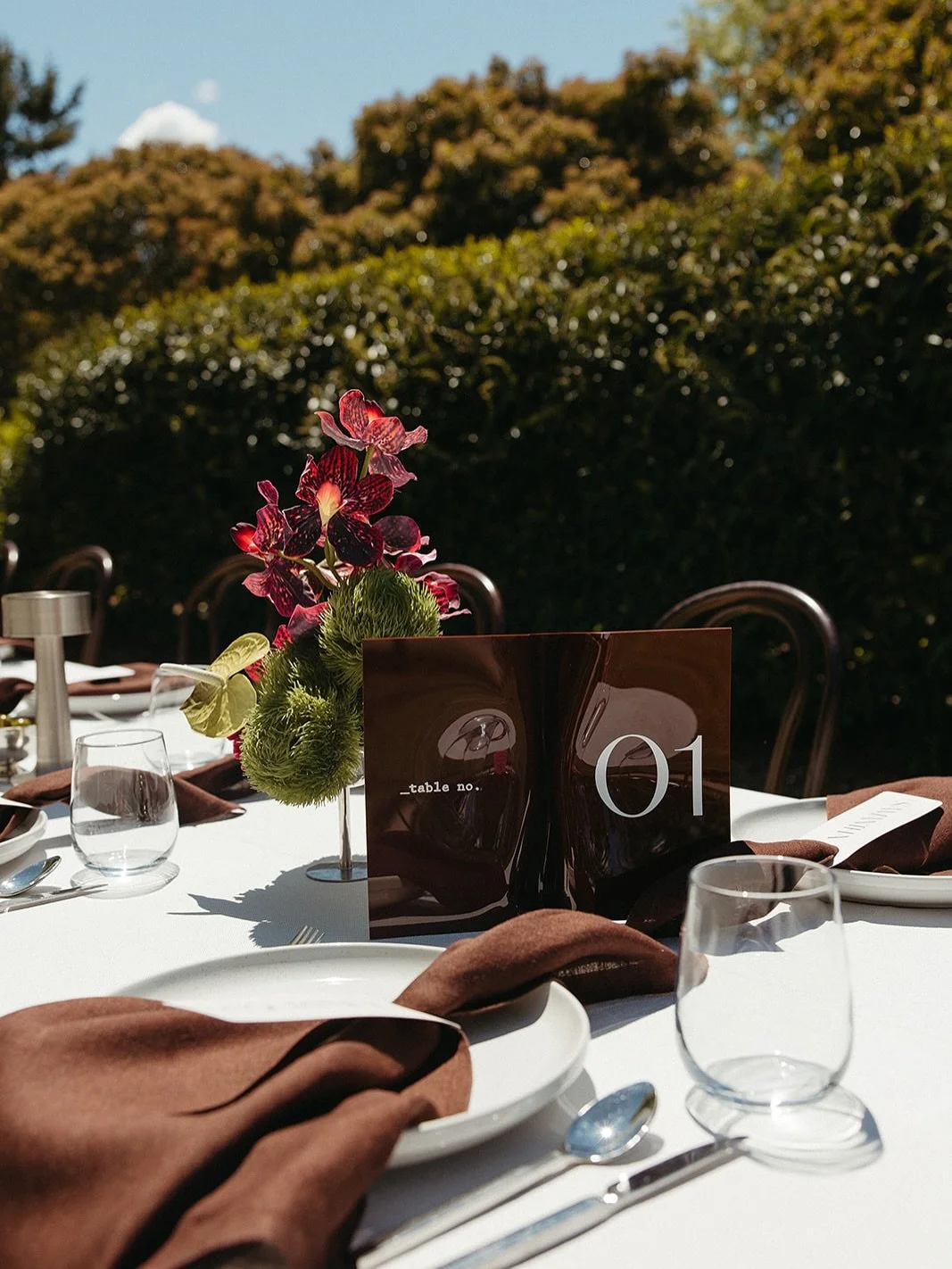 Rich, moody, and effortlessly chic 🍫
Say hello to this season&rsquo;s most-loved shade &mdash; chocolate.
From our walnut bentwood chairs to the deep linen napkins and sleek stationery, this tone brings warmth, depth, and timeless elegance to your e