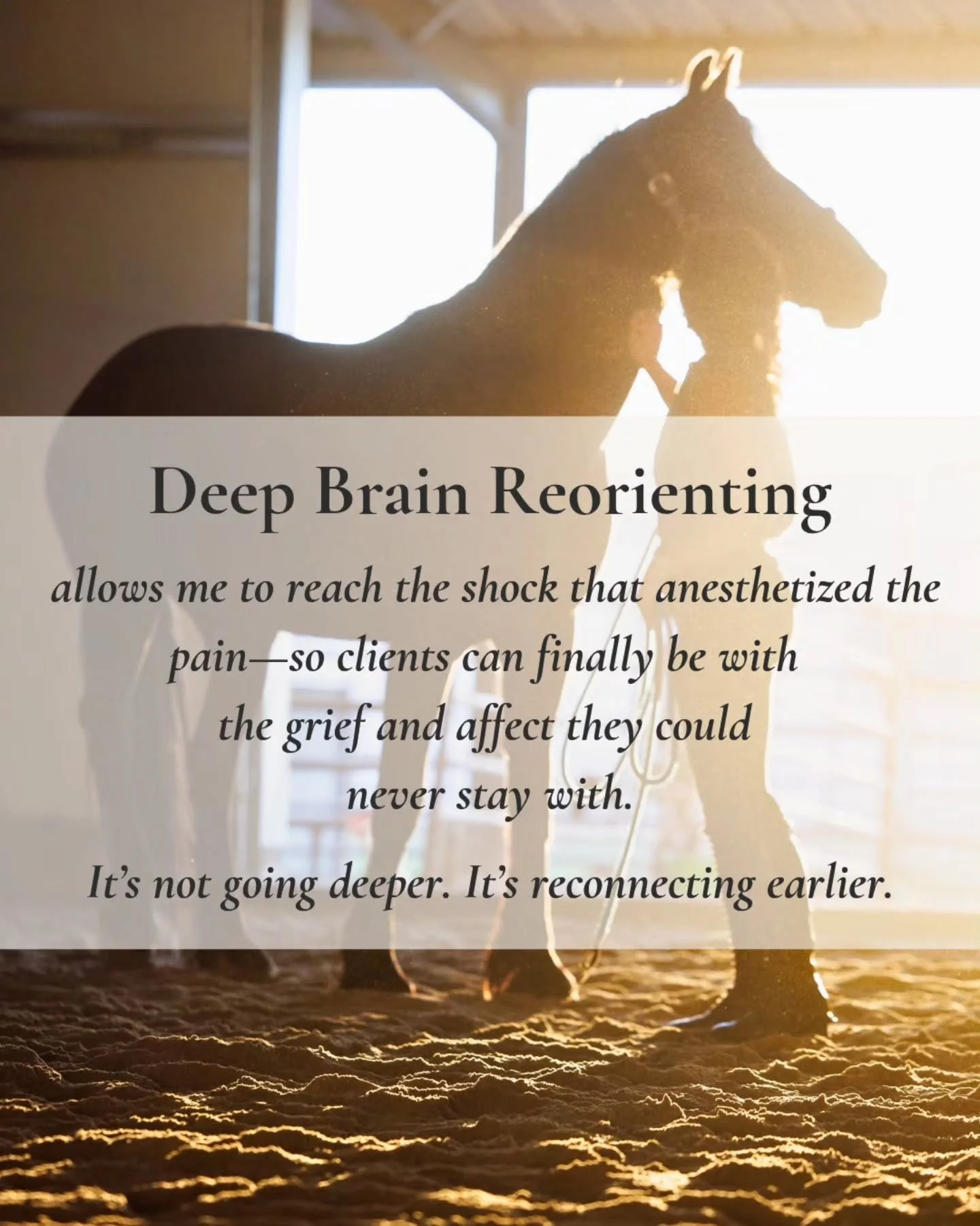 DBR isn&rsquo;t about accessing a deeper story.
It&rsquo;s about accessing the earlier disruption that made the story too painful to hold.

Earlier than narrative.
Earlier than affect.
Earlier than dissociative processes.

When we meet the shock that