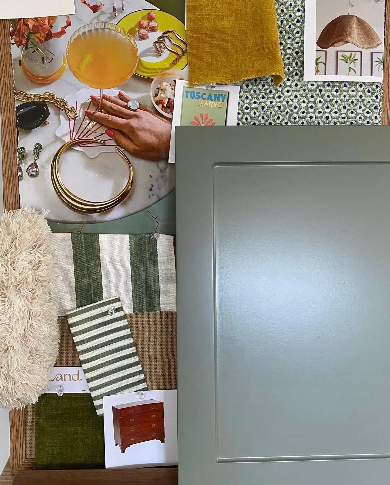 This one is my own mood board of inspiration, whatever I'm drawn to, I just pin it up here...