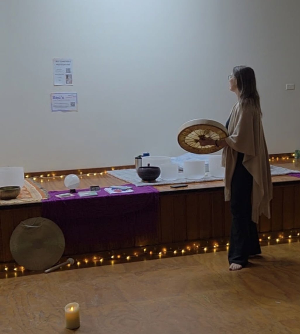 Sheryl Hockey sound healing sound bowls shamanic drum