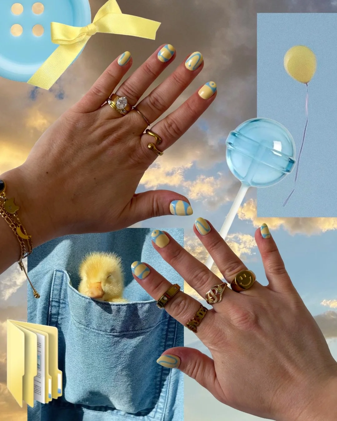 ⭐️🐥🧈🦋🩵🦕
shortie spring set ✩ inspired by @nailsocietyy