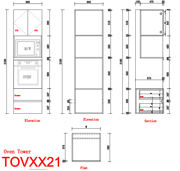 Oven Tower Cabinet | Kitchen Units NZ — Universal Kitchens