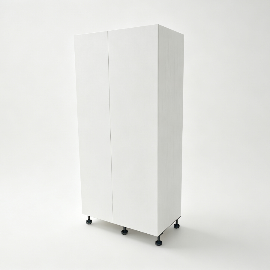 White single door blind corner pantry cabinet – tall kitchen corner storage NZ