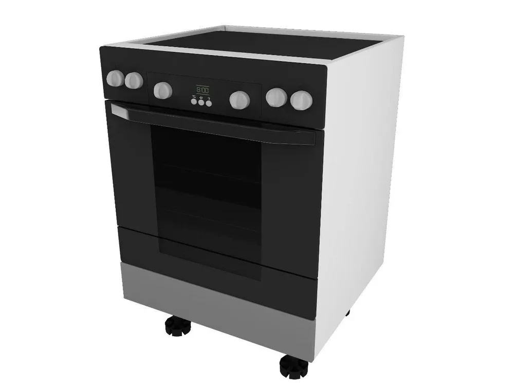 Slate Grey thermoform 600mm oven base cabinet