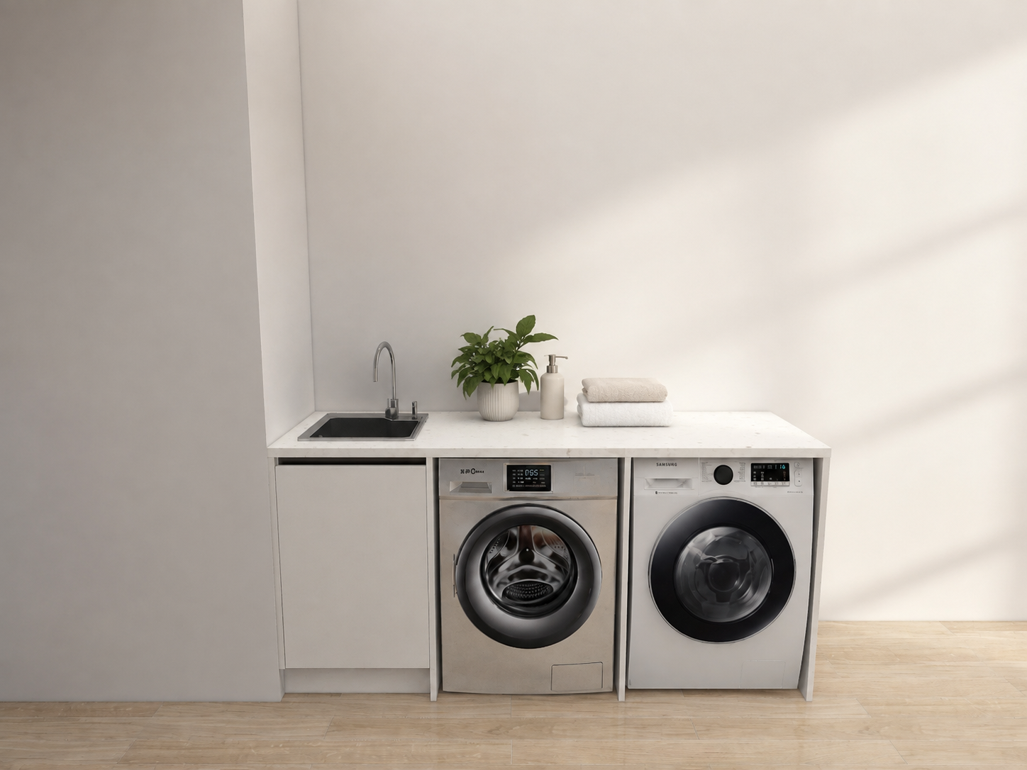 Complete Laundry Cabinet Package with Sink & Benchtop