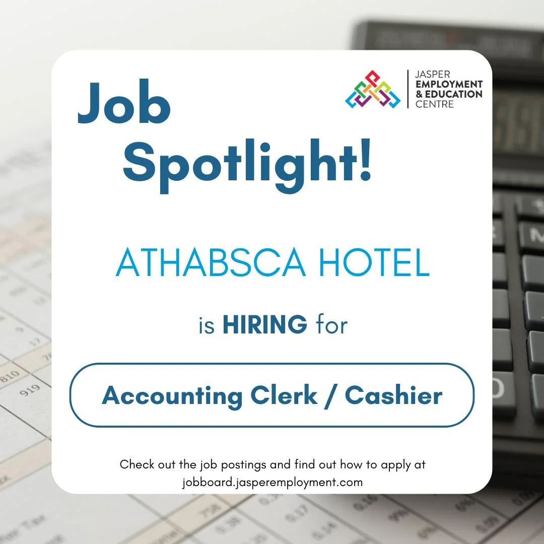 Great local opportunity! @athabascahotel  is hiring for an Accounting Clerk / Cashier position.
Interested? Click the link to learn more or apply today!
🔗 https://jobboard.jasperemployment.com/general-accounting-clerkcashier