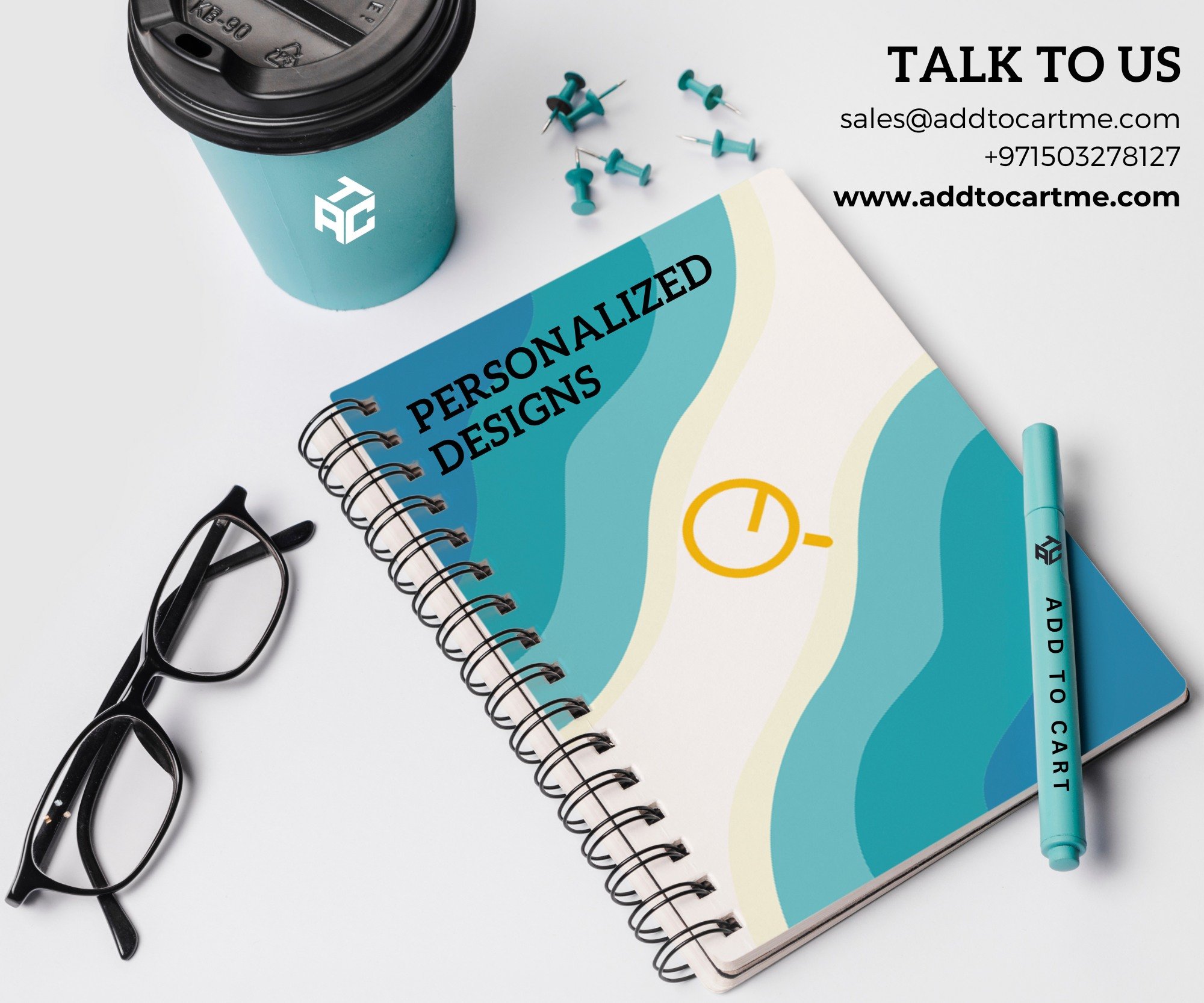 📚✒️ Elevate Your Workspace with Personalized Office Essentials! ✨

At Add to Cart LLC, we're all about making your workspace truly yours. 🖊️✨ Check out our range of customized office supplies, with a special focus on personalized notebooks, pens, a