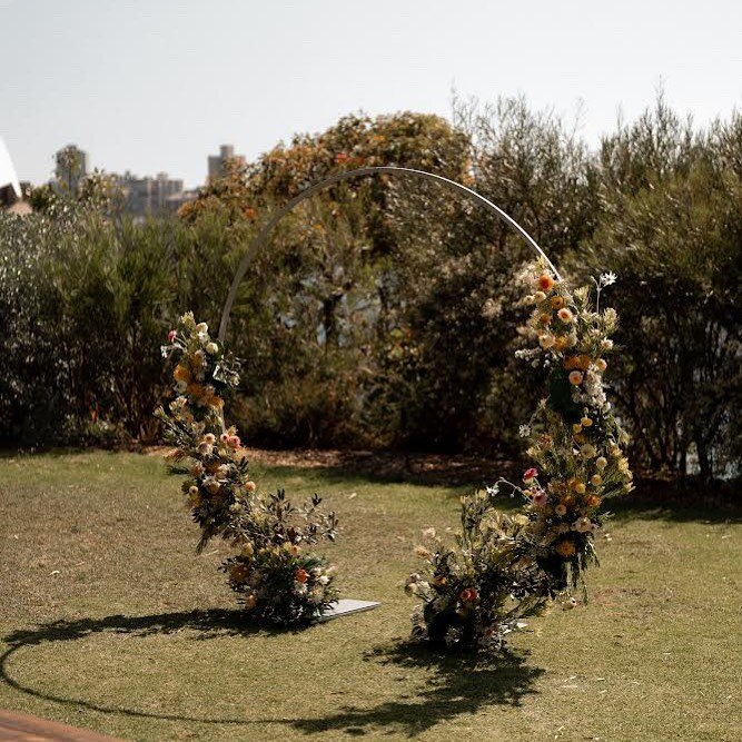 Our circle arch dressed in natives at the Royal Botanical Gardens.