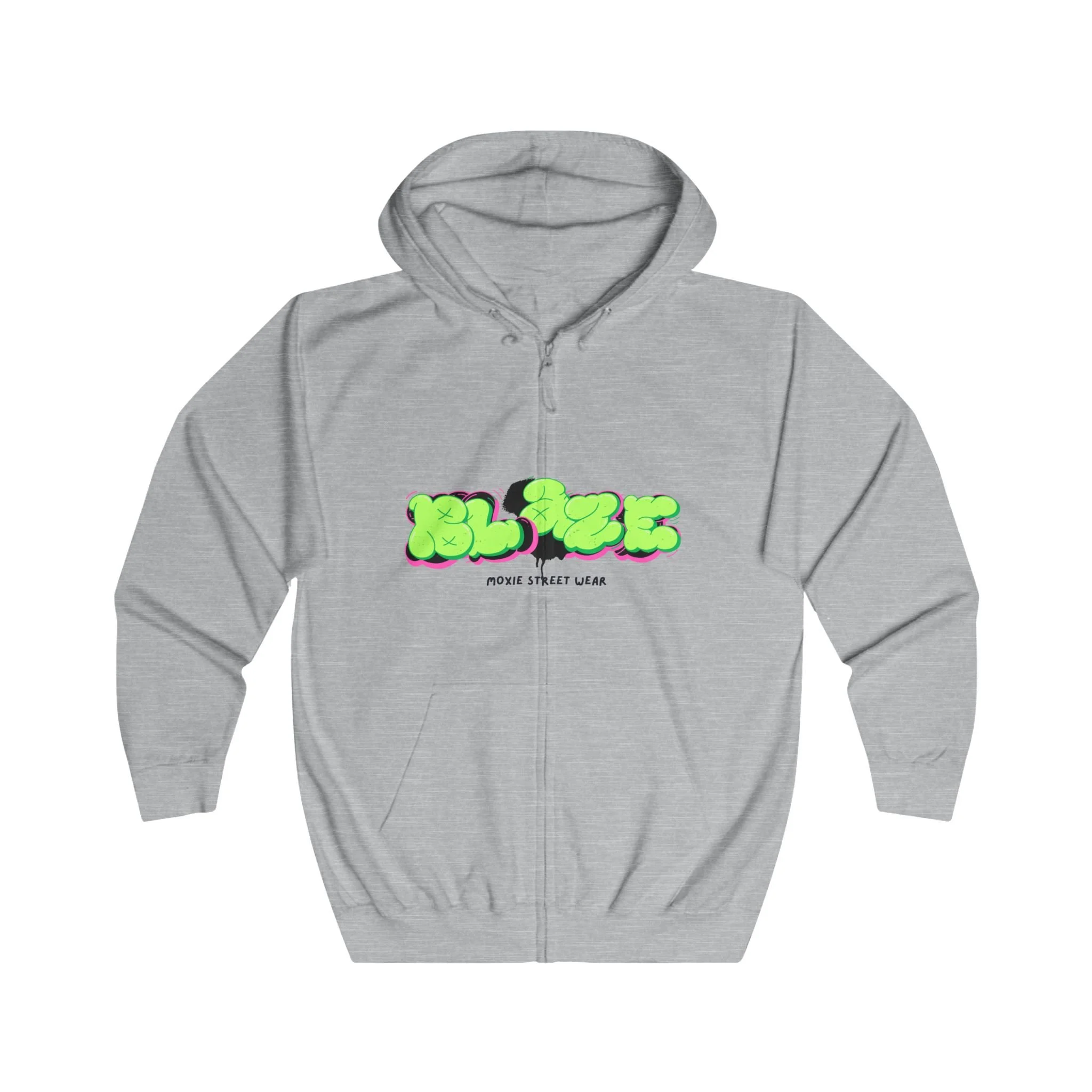Moxie Unisex Full Zip Hoodie - Soft, Durable, and Comfortable with Adjustable Drawstring Hood and Kangaroo Pockets