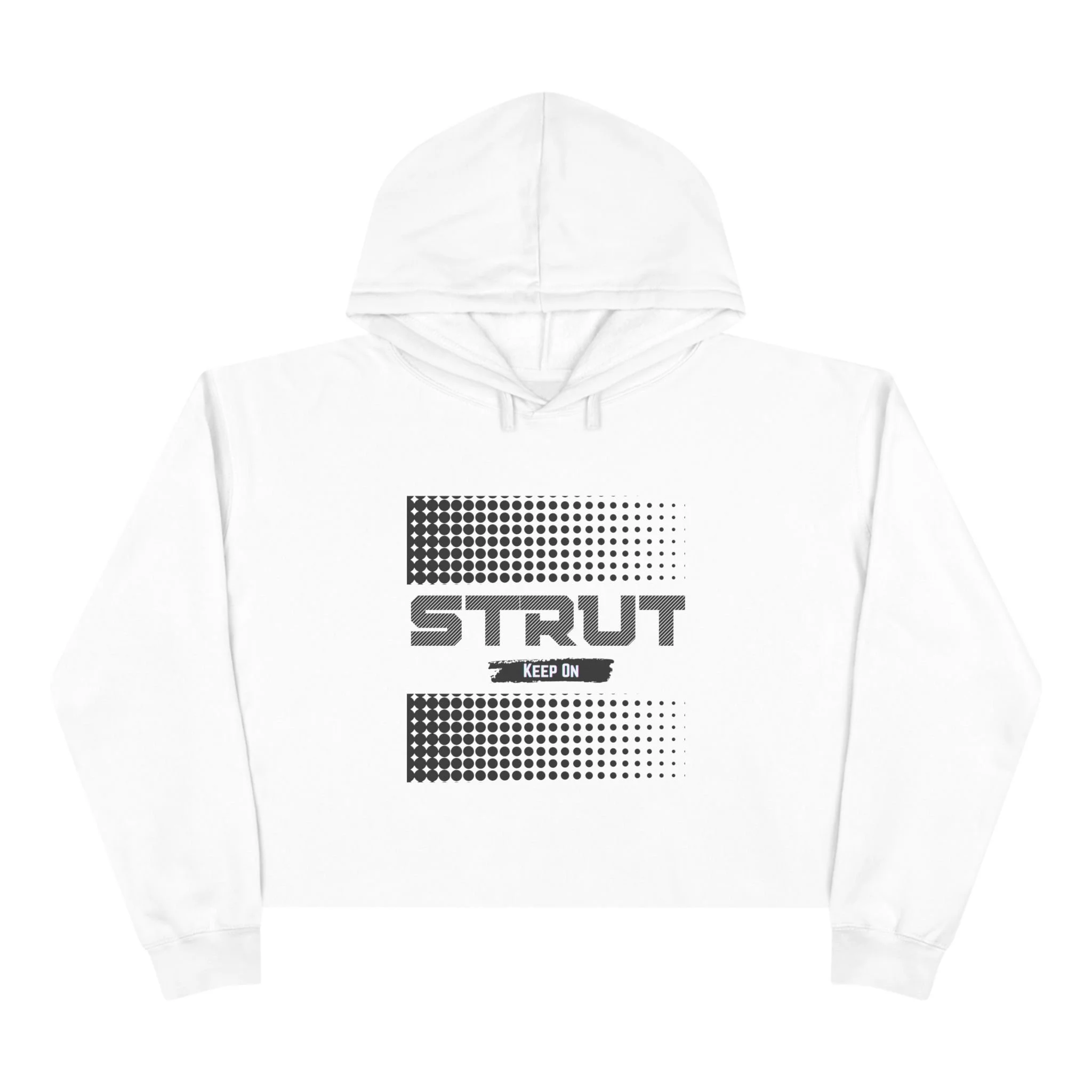 Moxie Calm Vibes Crop Hoodie - Soft and Luxurious Fabric Blend, Durable Construction, Relaxed Silhouette, Adjustable Hood, Practical Details