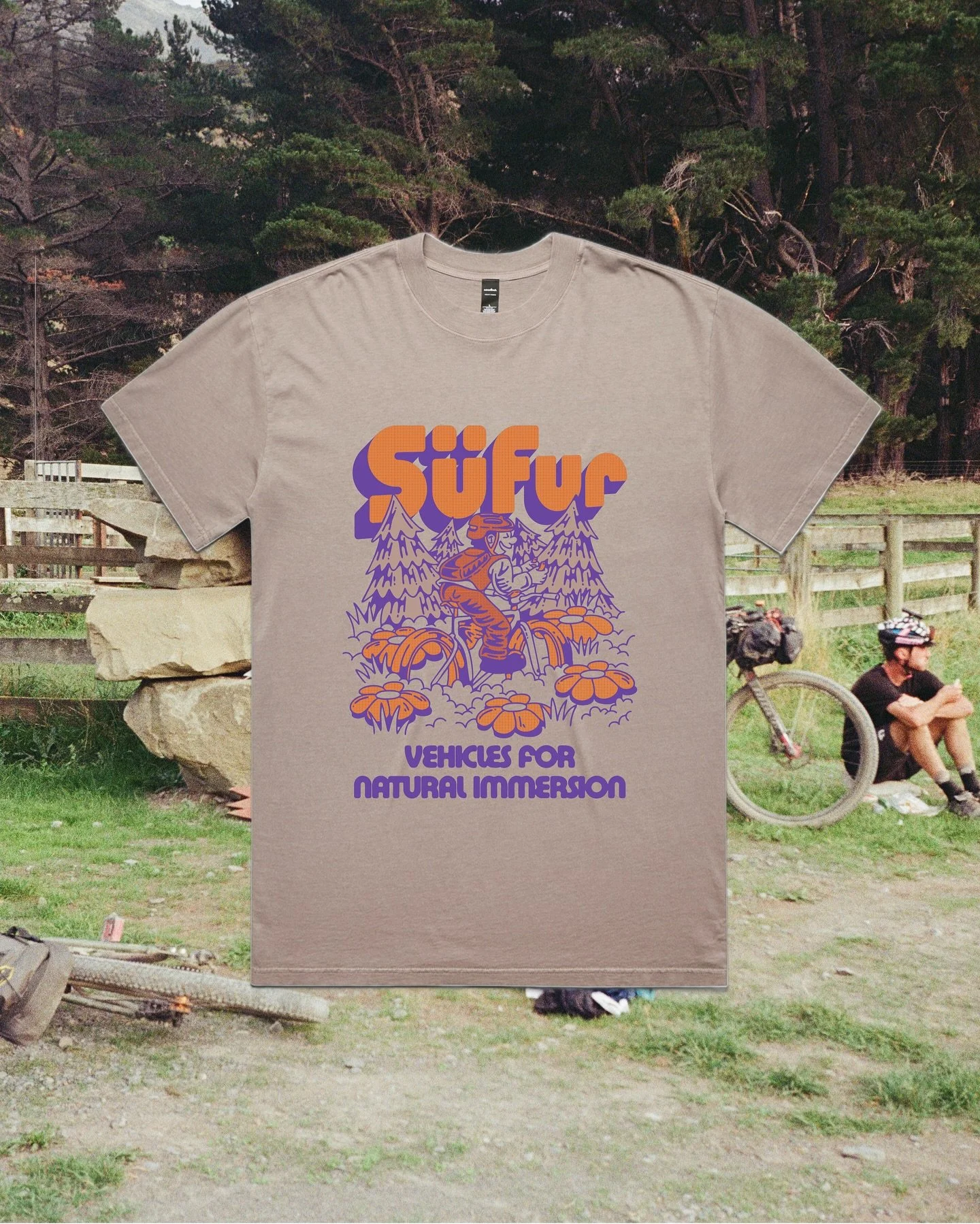 Bikes hold a special place in my heart, so to help @sufur.cycles bring some merch to life was a pleasure. Try a Natural immersion vehicle today 🌞
