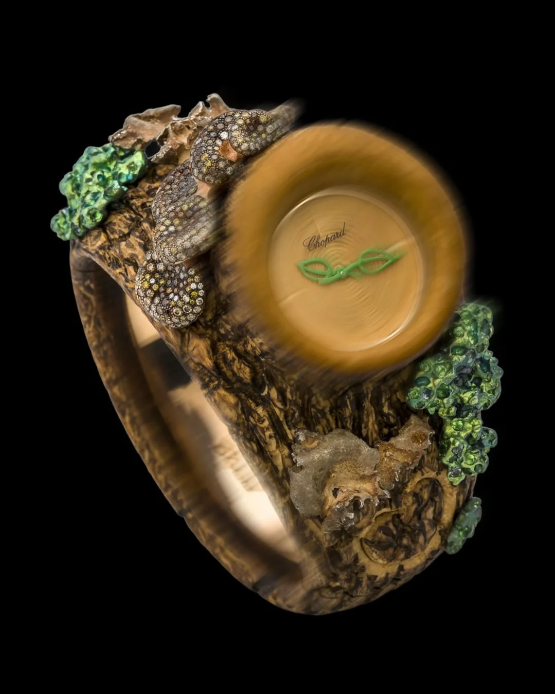 A FOCUS ON THE @chopard TREE WATCH
Circa 2000, Chopard slipped a little piece of woodland onto the wrist: a one-of-one watch from a small series where every example was unique. The &ldquo;case&rdquo; isn&rsquo;t really a case so much as a miniature t