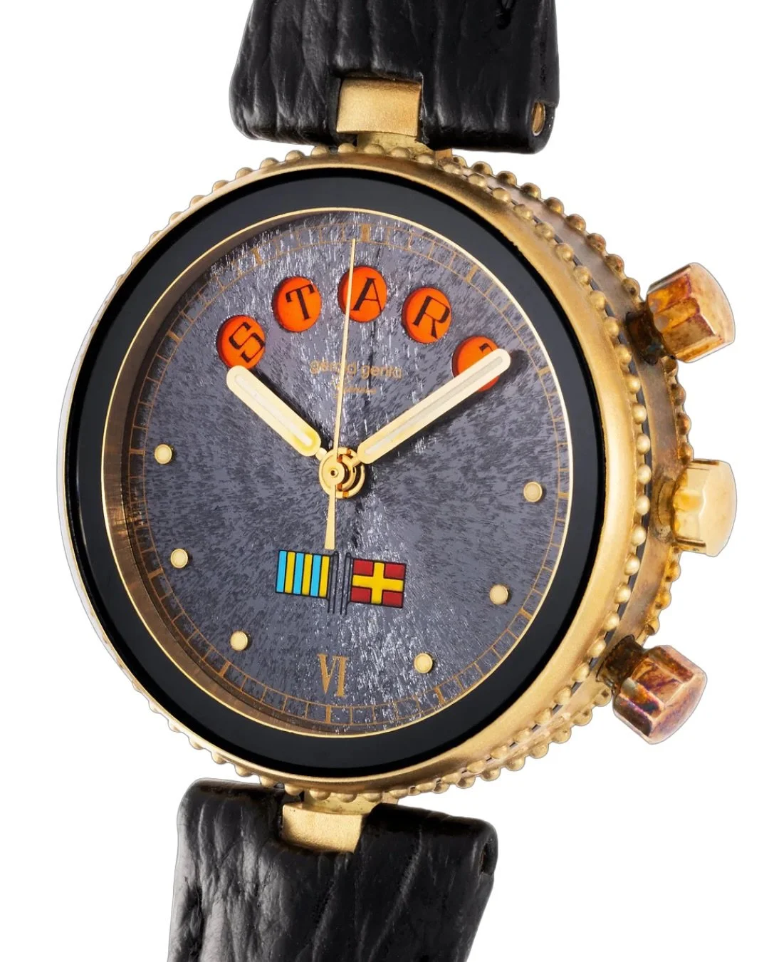 THE QUIRKY BACKSTORY OF THE @geraldgenta GEFICA 

G&eacute;rald Genta is usually remembered for making watches that were impossible to ignore. The Royal Oak. The Nautilus. The kind of designs that enter the room before you do. 

 

The Gefica, strang