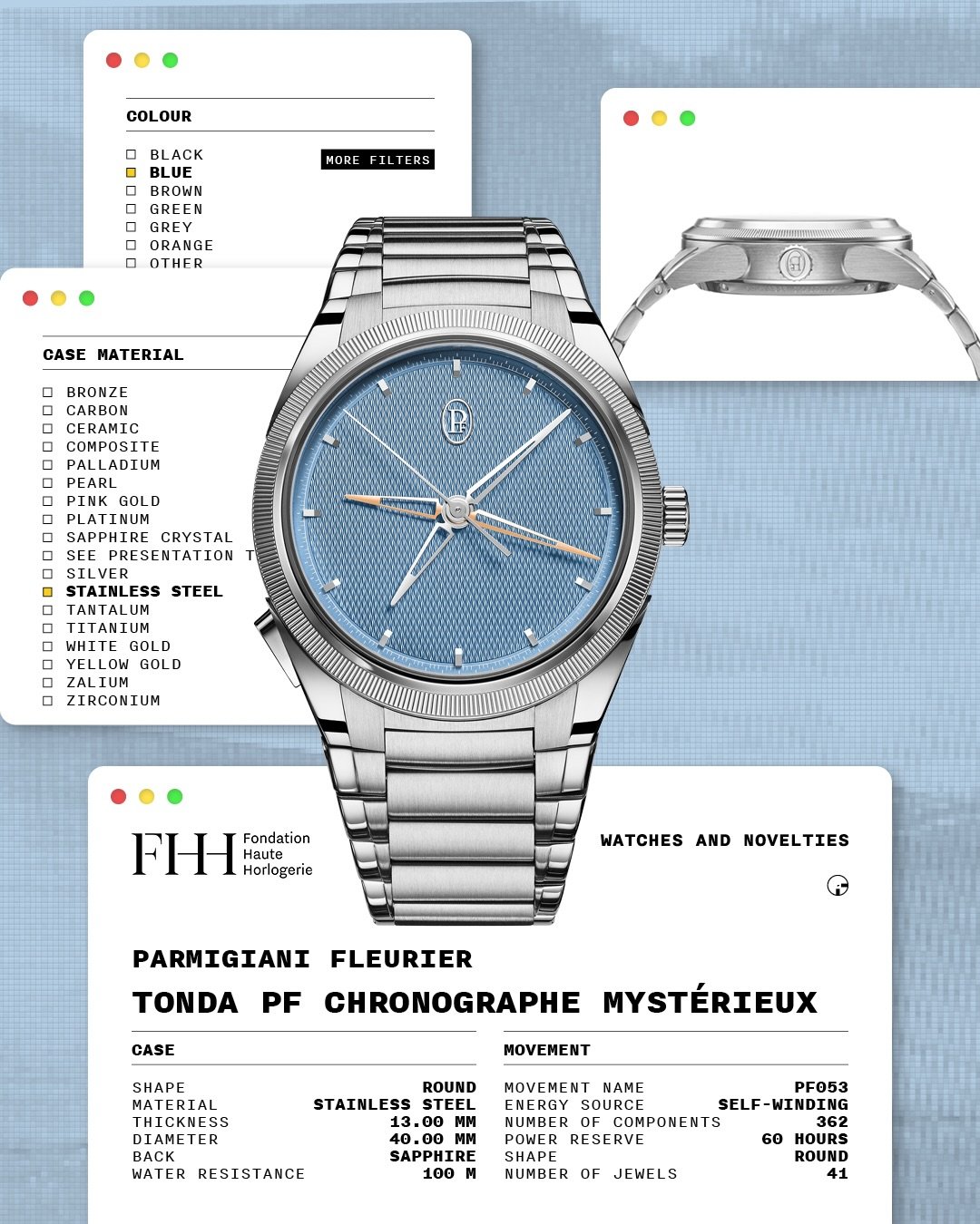 NOVELTIES 2026 &ndash; STAINLESS STEEL 

Steel may be one of watchmaking&rsquo;s most familiar materials, but it is far from neutral. 

 

Highly resistant, comparatively light, corrosion-resistant thanks to its chromium content, and able to alternat