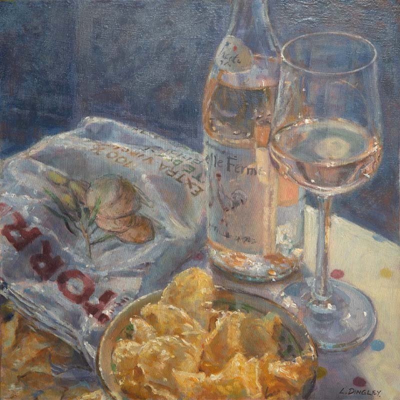 Rosé and Crisps, Still Life