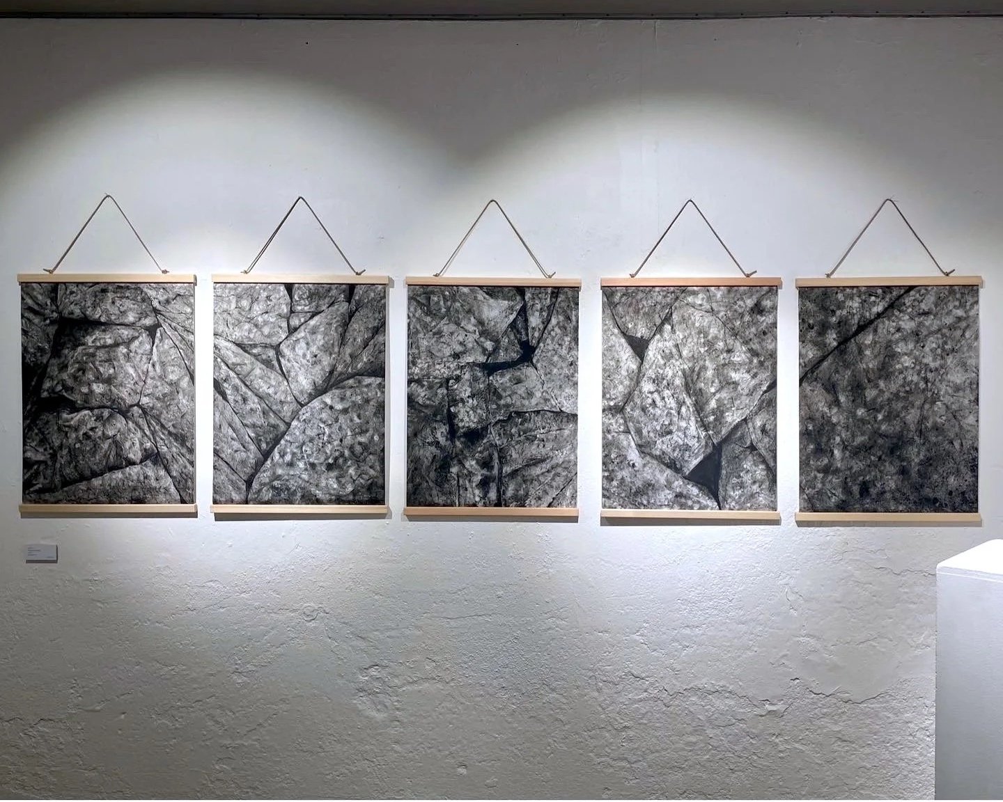 Östersunds Kommun 2022 – 
"Hemland" 
Kol, polyptyk, 50x70 cm