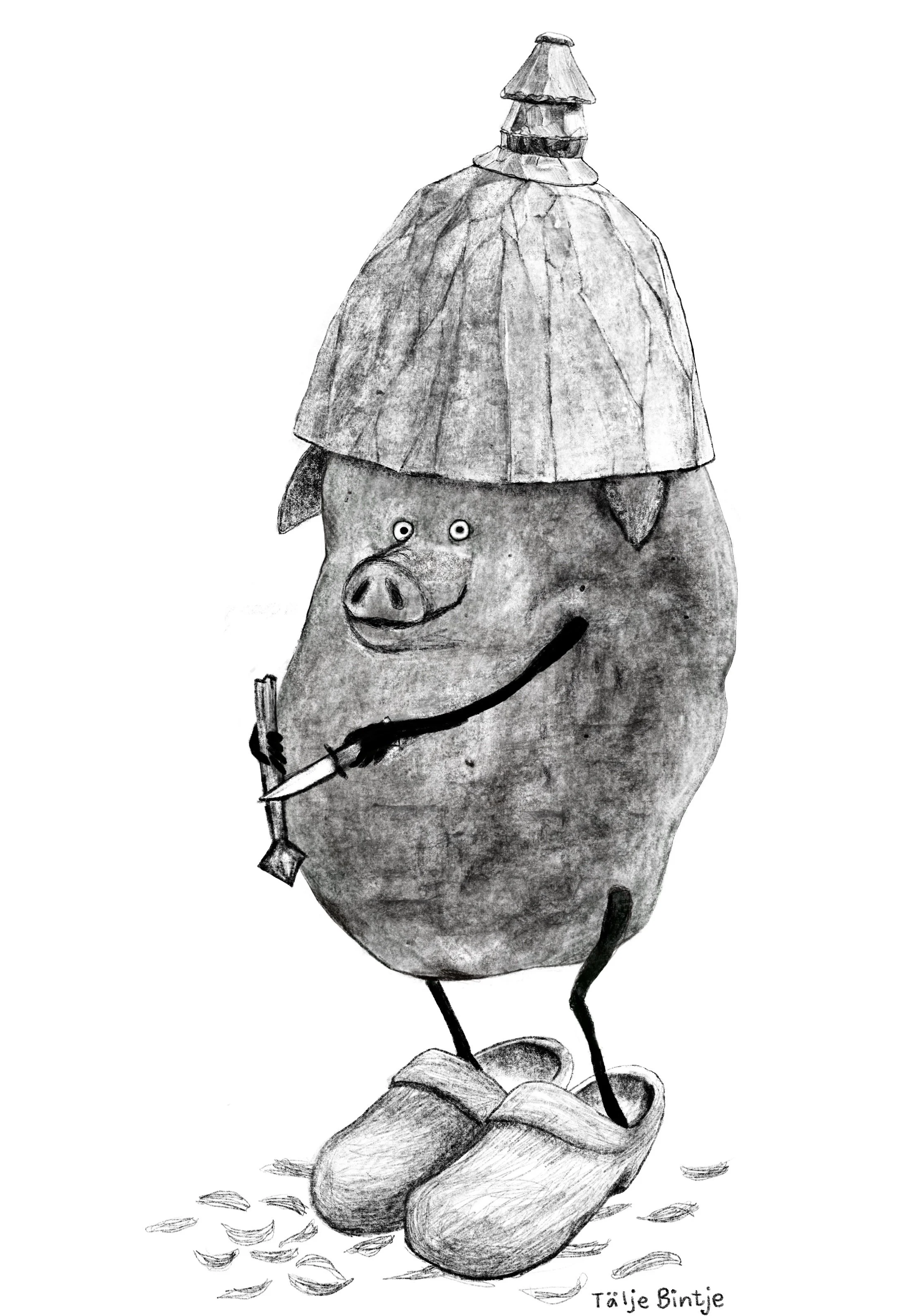 Region Jämtland Härjedalen, 2023 – Illustration till Hemslöjden, på temat potatisdjur och slöjdglädje.