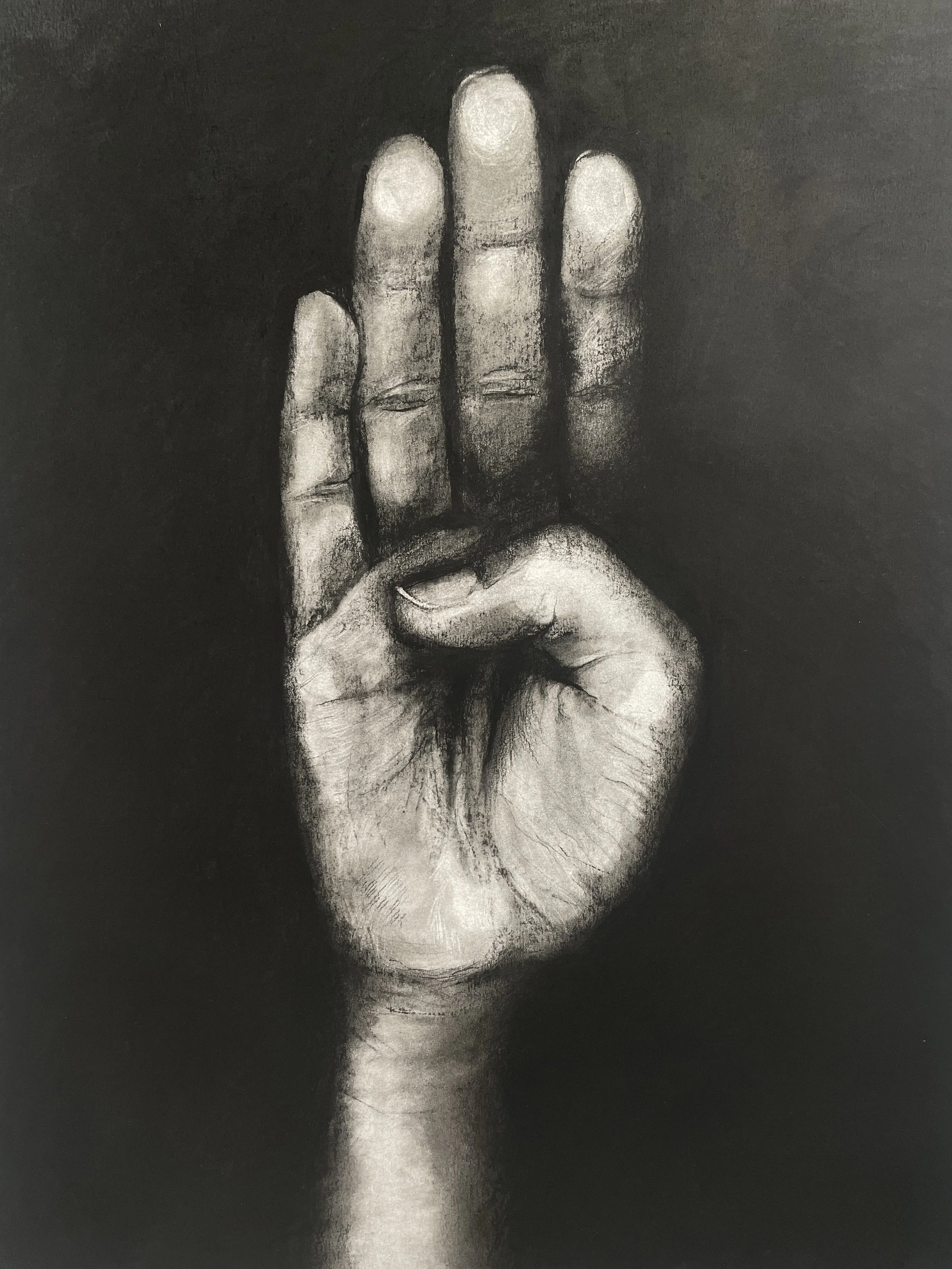 Tecken 2/3 – kolteckning