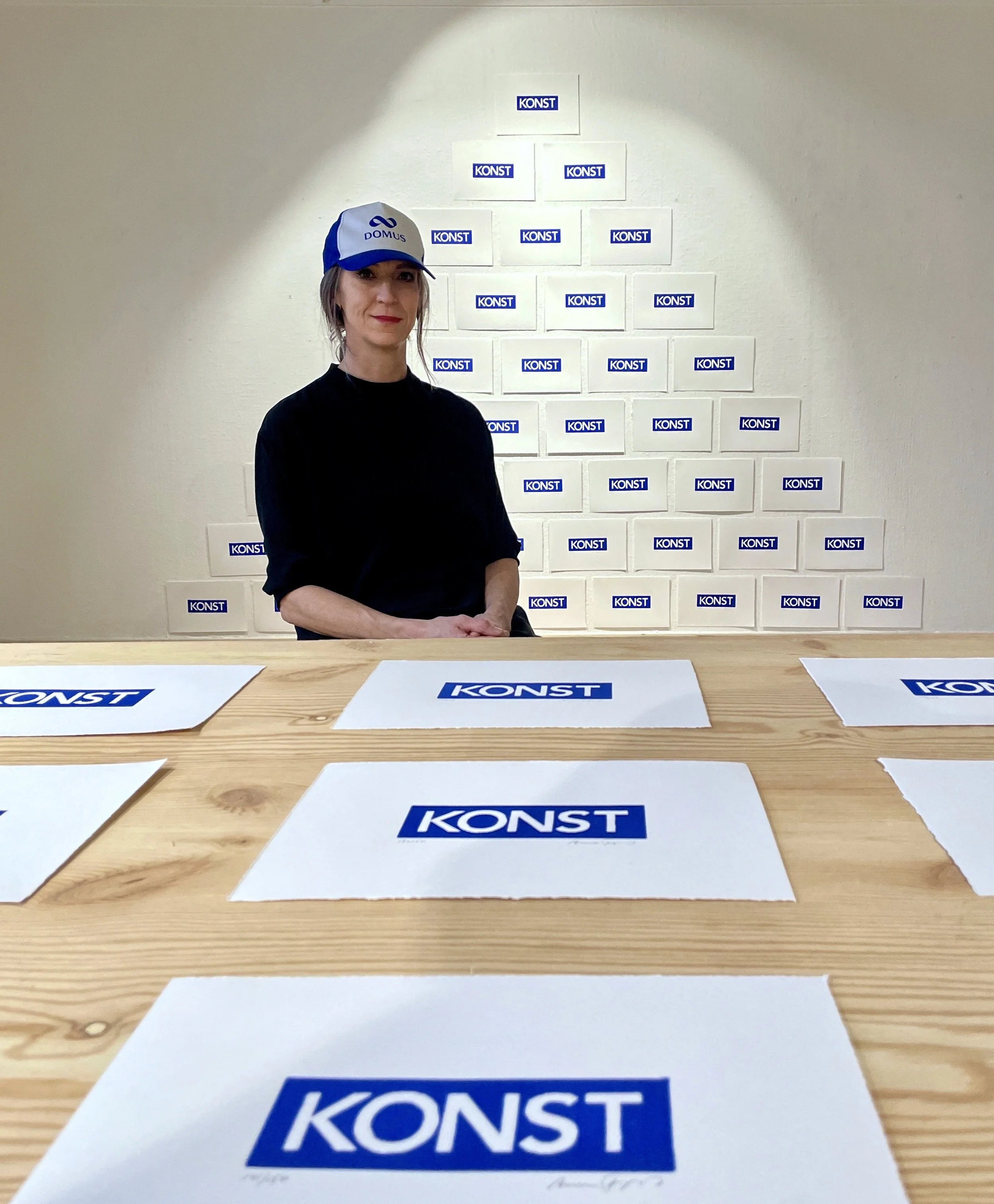 Utan titel – Installation/linoleumsnitt i upplaga 150