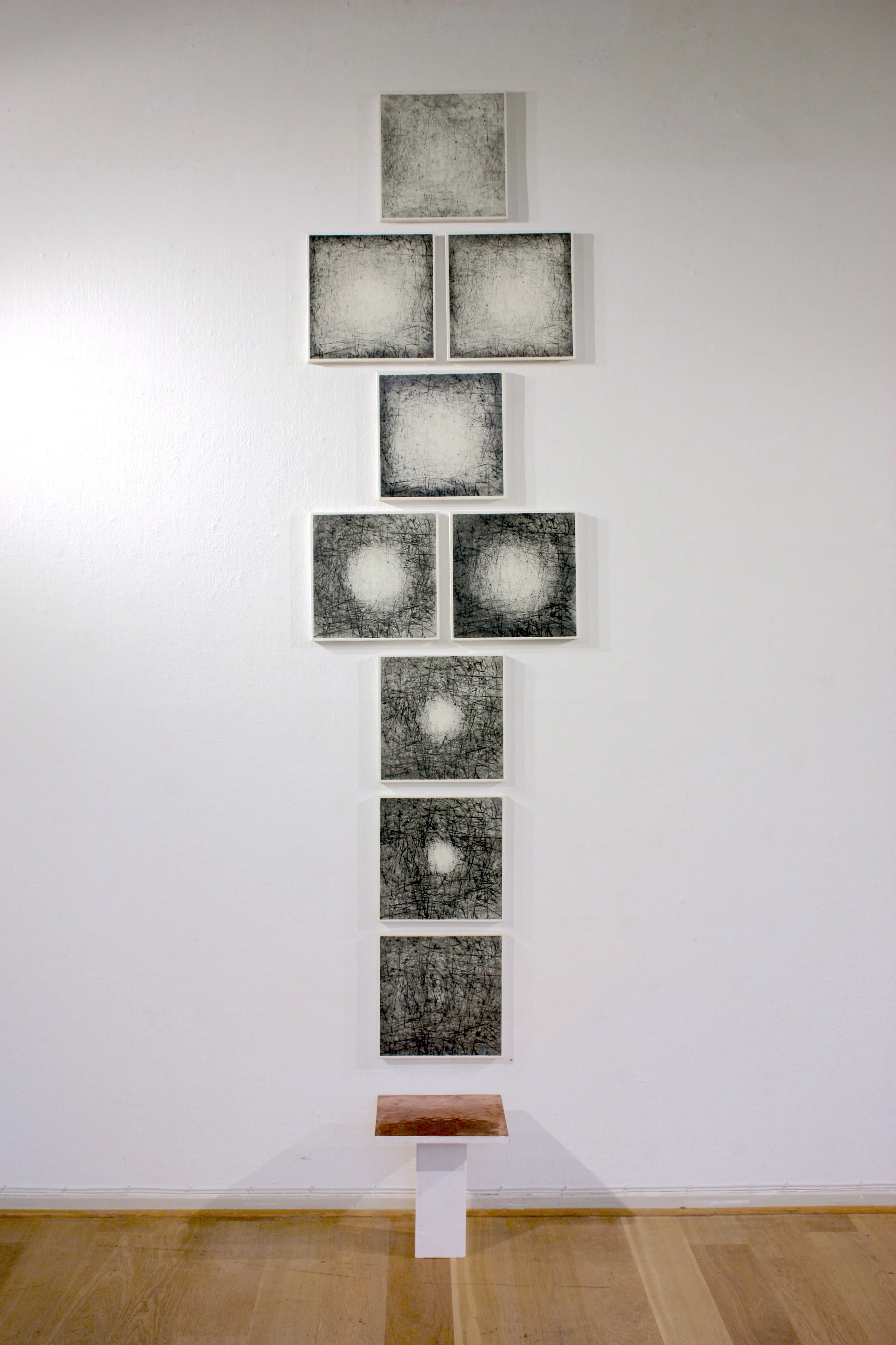 Grundplåt – 
Blasfemisk mezzotint och vax på pannå, koppar