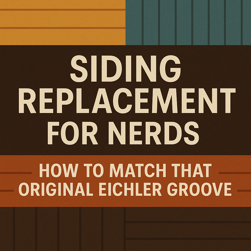 Siding Replacement for Nerds: How to Match That Original Eichler Groove