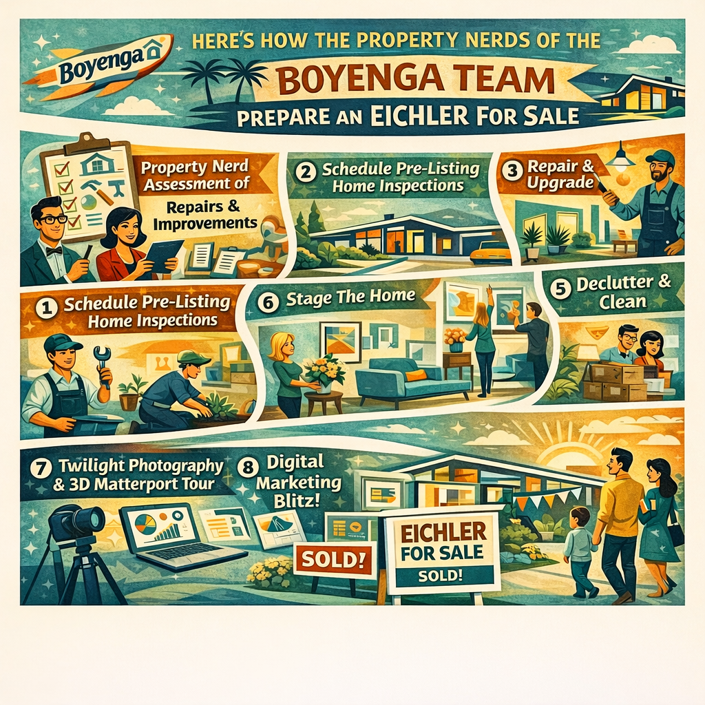 Preparing a Joseph Eichler Home for Sale: The Boyenga Team’s Approach