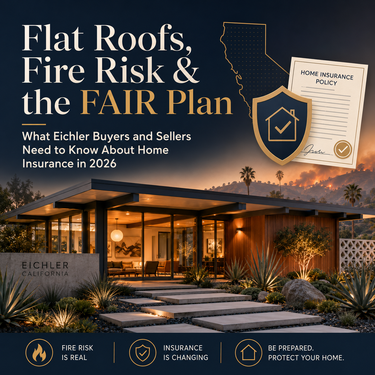 Flat Roofs, Fire Risk &amp; the FAIR Plan: What Eichler Buyers and Sellers Need to Know About Home Insurance