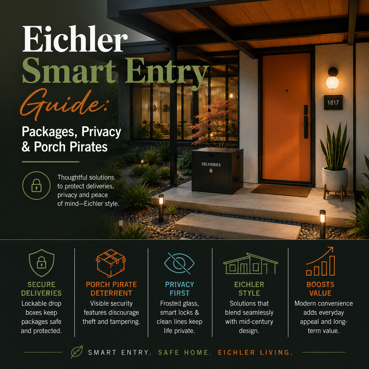 The Secure Drop-Off Eichler: Packages, Smart Locks &amp; Mid-Century Privacy in the Age of Porch Pirates