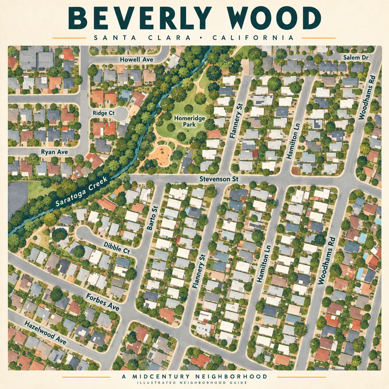  Beverly Wood Santa Clara: Streets, Homes &amp; Mackay History