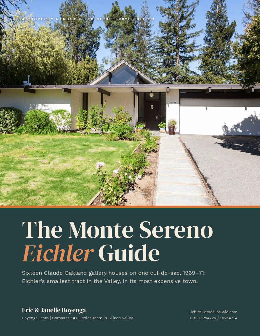Monte Sereno Eichlers: Sixteen Claude Oakland Gallery Houses on One Cul-de-Sac