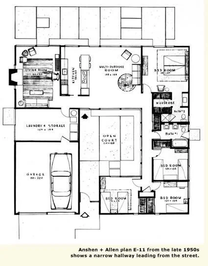 Anshen + Allen — Open court floor plan