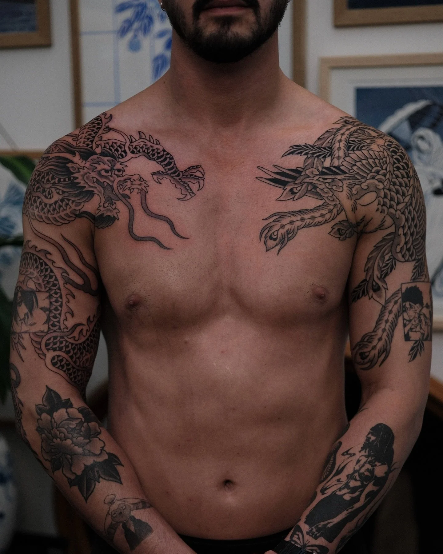 Liam sat tough again for the dragon on the other side! Super proud of these ones, thanks Liam! ✨ get in touch if you&rsquo;re after projects like this!
@chapeltattoo