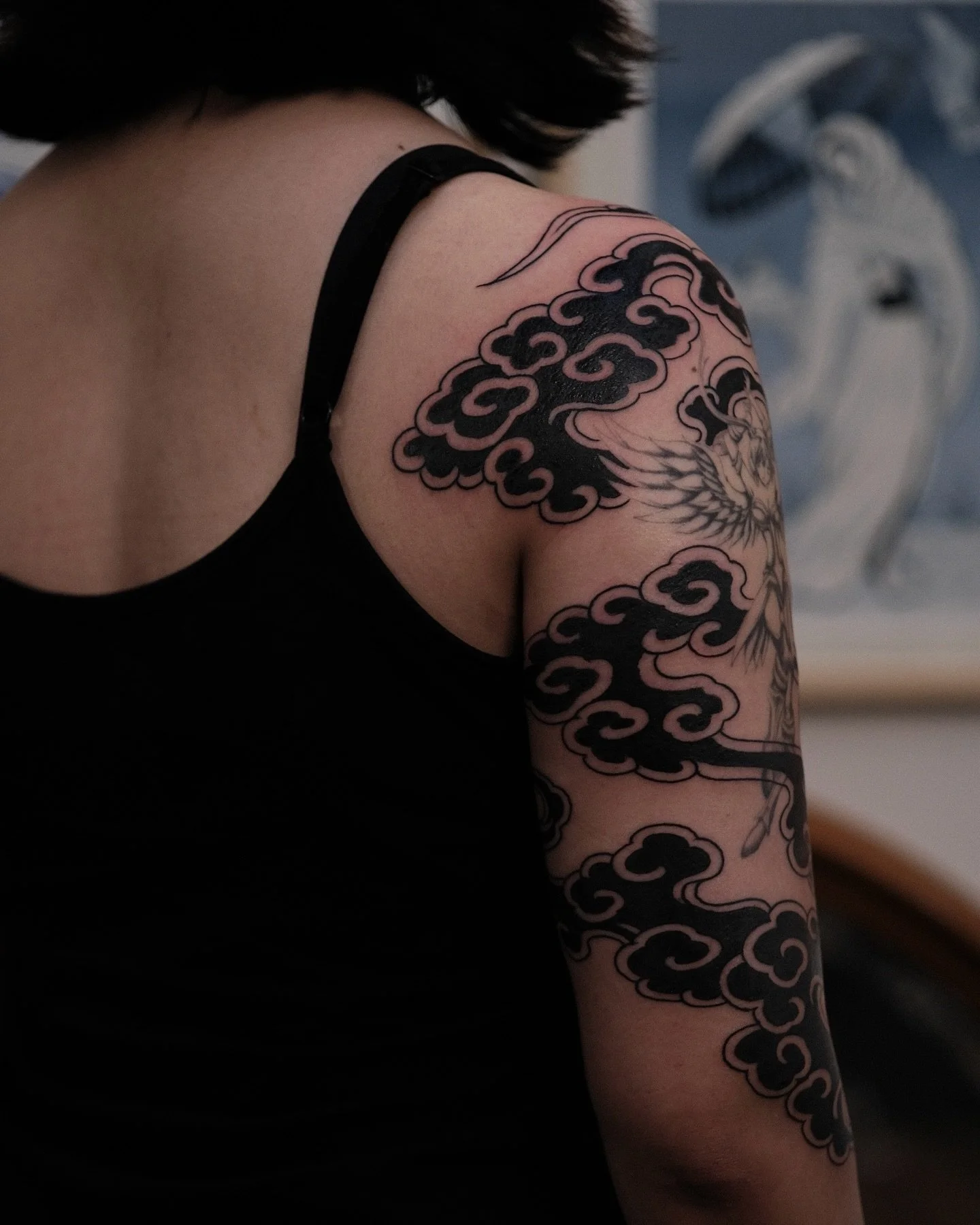 Freehand clouds for Nicole, thank you so much ☺️
Made @chapeltattoo 
Now taking bookings for Feb/Mar/Apr via link in bio ✨