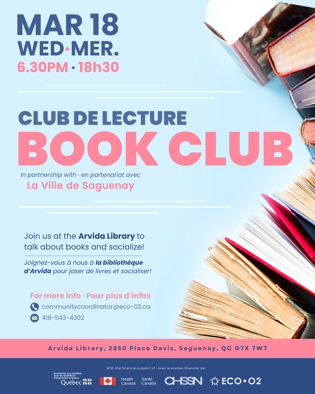 Saguenay Book Club March 2026