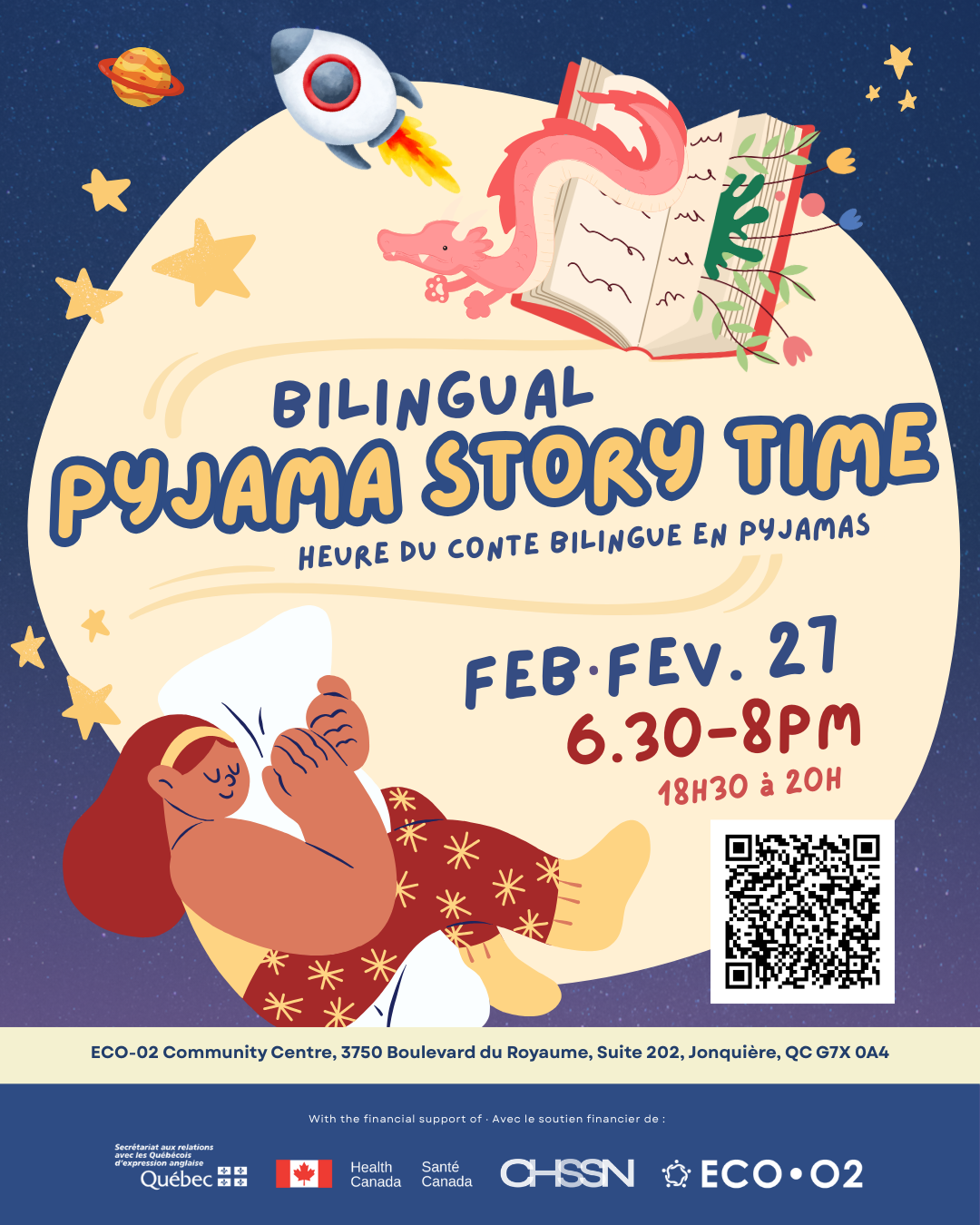 Saguenay Bilingual Pyjama Storytime