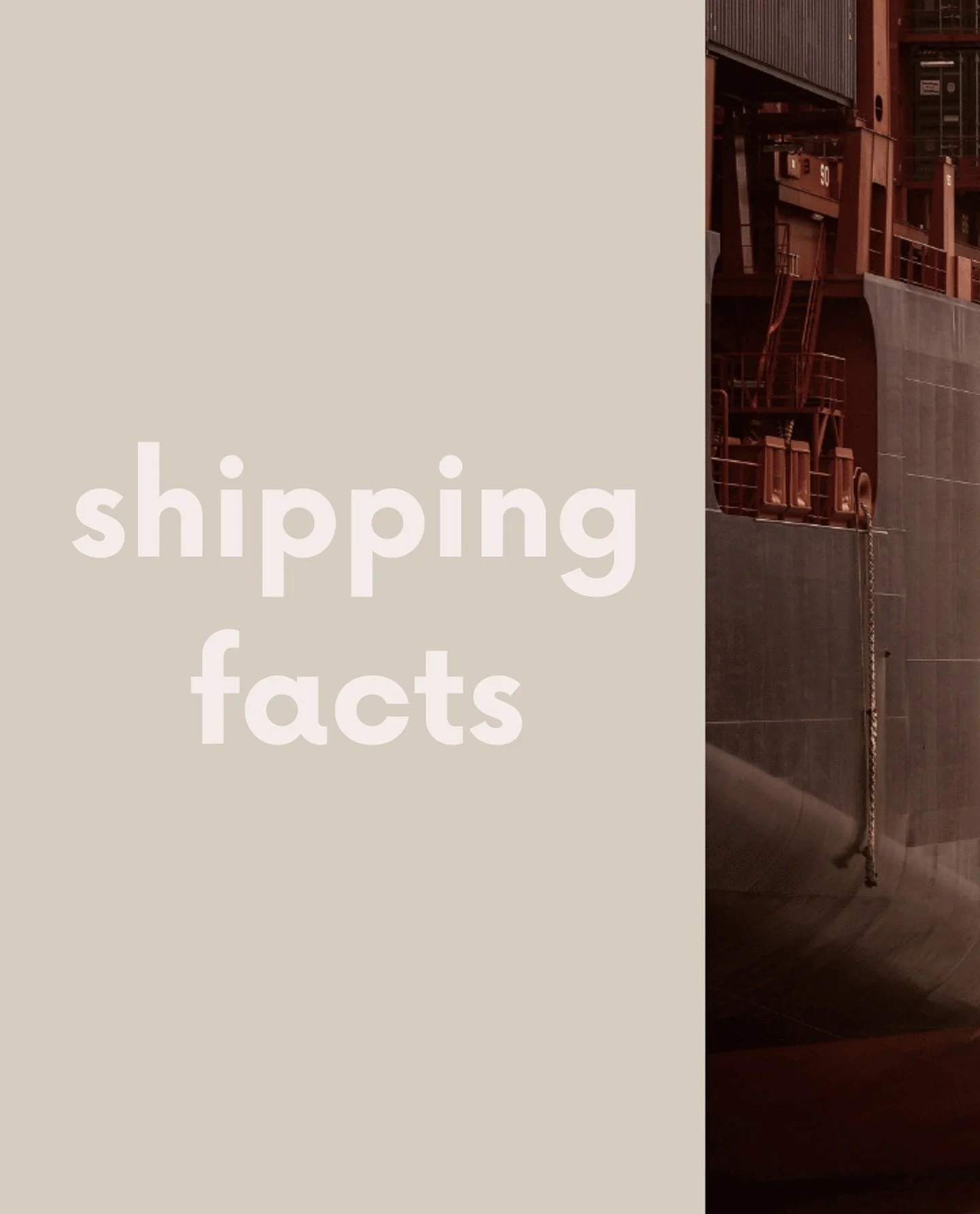 Shipping facts:

- Shipping is responsible for 3.5% - 4% of all climate change emissions.

- In January 2023, the world&rsquo;s merchant fleet consisted of 105 500 vessels, of which 56 500 ships were over 1000 gross tons.

- They release 1 billion to