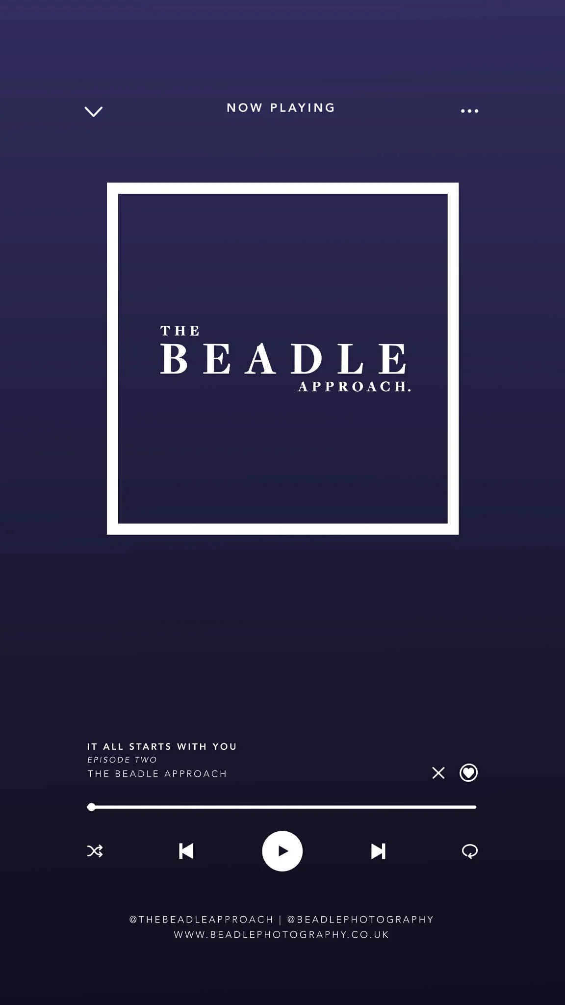 The Beadle Approach podcast episode 2 It All Starts With You artwork