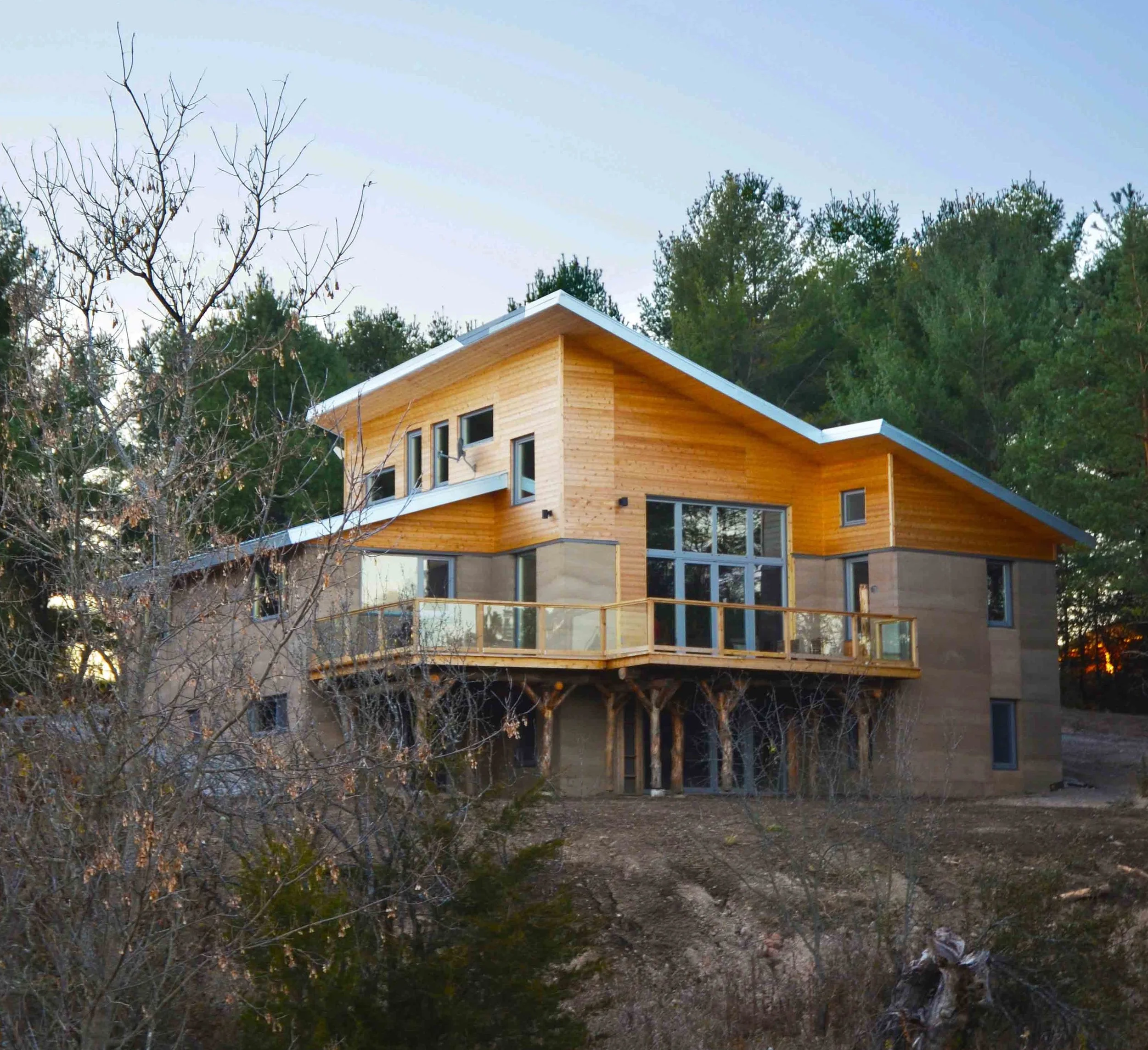 This sustainable 'rammed earth' home is a sparkling example of earth-friendly living