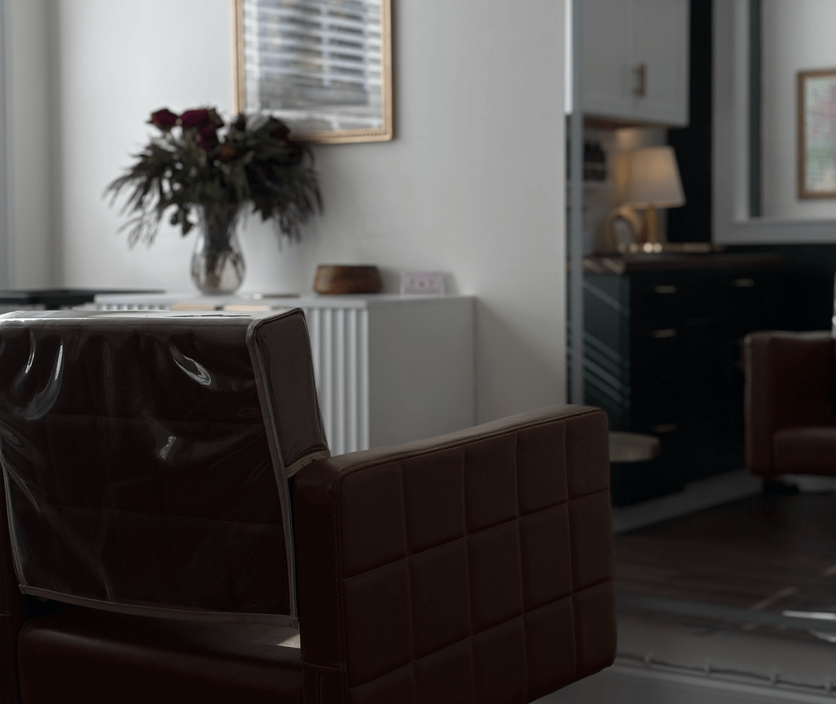 Interior of the LuxeMarie Salon suite in Forsyth County Cumming GA, where Annamarie, a Master Cosmetologist and curly hair specialist, provides healthy hair color, extensions, and hair cutting services.