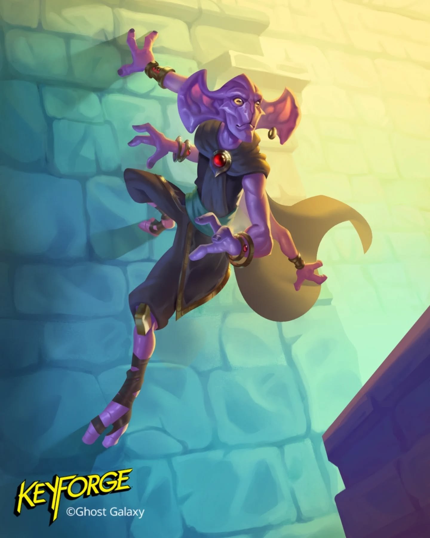 &ldquo;Bypass Burglar&rdquo; &copy;Ghost Galaxy

Illustration done for Keyforge: Dragon Measures

Artists: @_estevaoalmeida_ (layout) @amaral._ana (color)