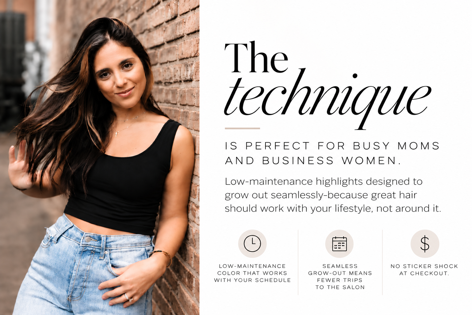 Low-maintenance highlights and balayage for busy moms and professional women at Color Edit by Nic, a boutique hair color salon and hair color specialist in Naperville, IL, specializing in custom highlights and lived-in color.
