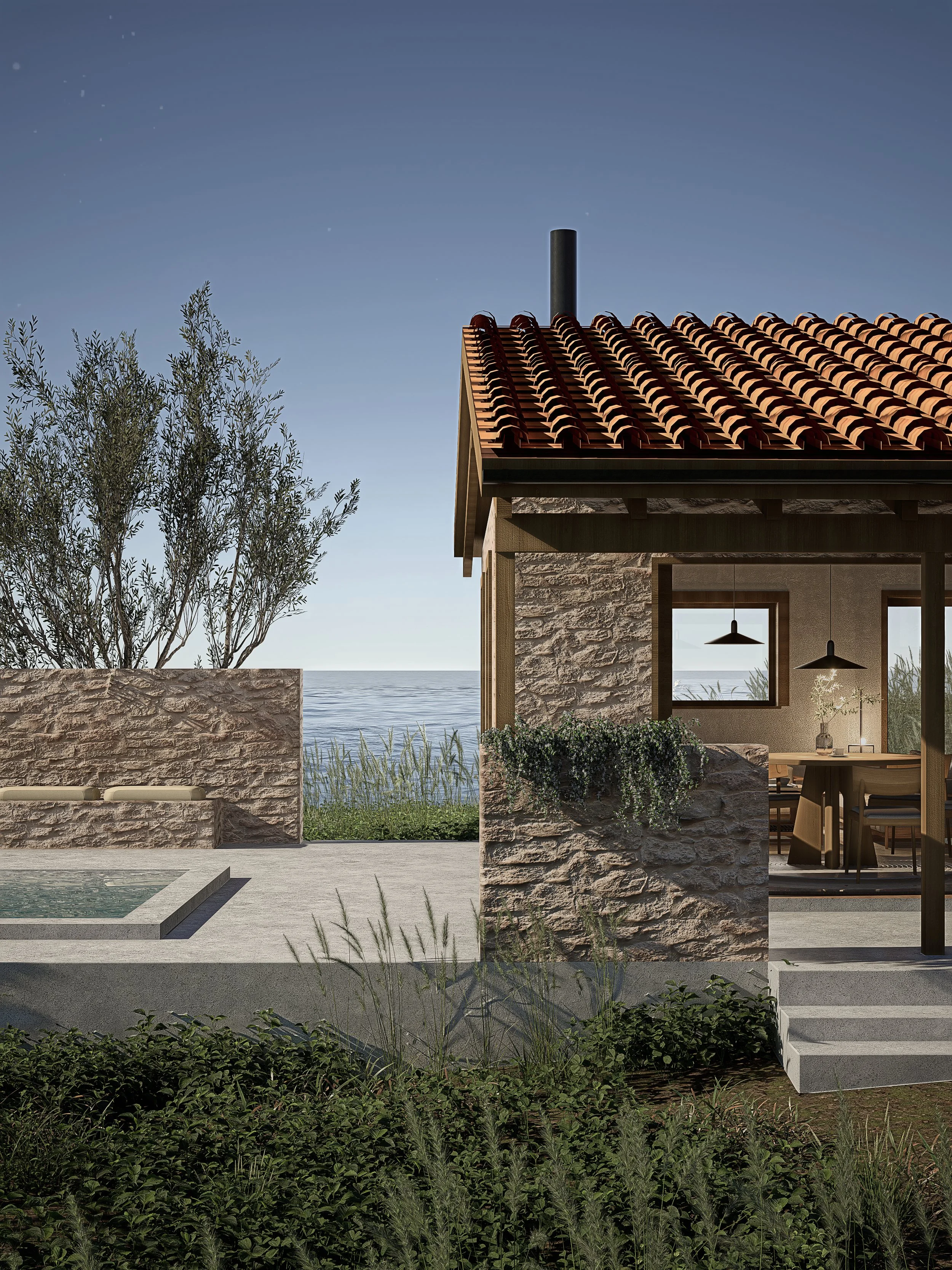 Stone Architecture and Outdoor Living | The Infinite Pause by N Architecture Studio