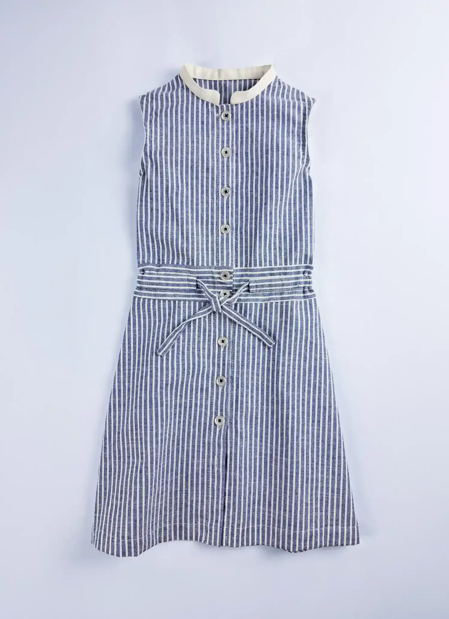 MAYA - ROBE RAYURE - Bleu et blanc - pour fille