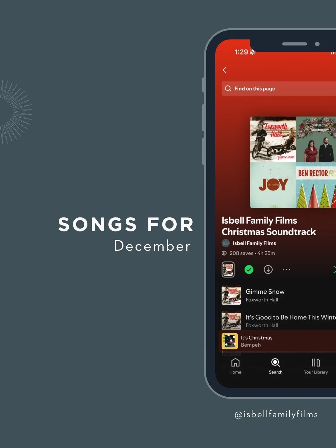 The holidays pose a fun and unique challenge of trying to find songs that evoke the same feelings that this season does! Here&rsquo;s a list of some of our favorites for December, holiday themed and not. If you want to see more, you can find this pla