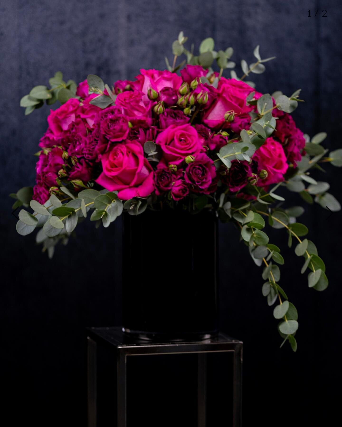 Product Spotlight: The Hot Pink!

Hot pink roses and spray roses accented with a cool blue colored Guinni eucalyptus, in a 10 inch fish bowl. Head to our profile for a link to our website!
.
.
.
.
.
.
#flowers #flowerstagram #flower #florist #floral 