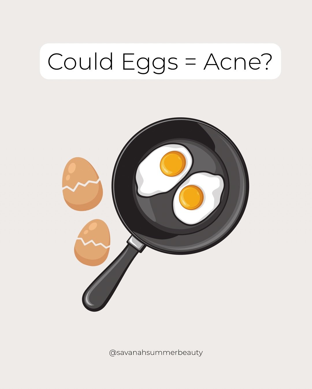 Can eggs trigger acne? 🥚 Let&rsquo;s talk about it!

If you&rsquo;ve tried everything&mdash;skincare, lifestyle changes, product swaps&mdash;but still struggle with stubborn breakouts (especially along the jawline and chin), your diet could be the m