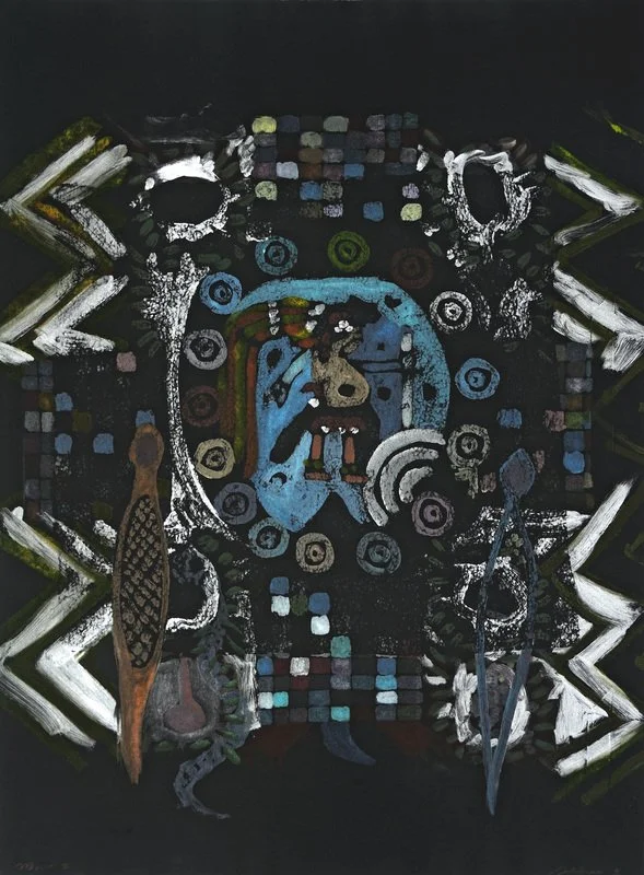 Beneath the Surface, monotype, 30" x 22"