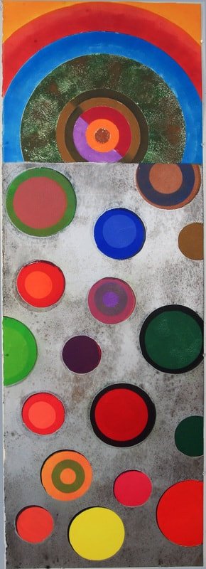 Target Totem II, 
monotype, 65" x 23"
