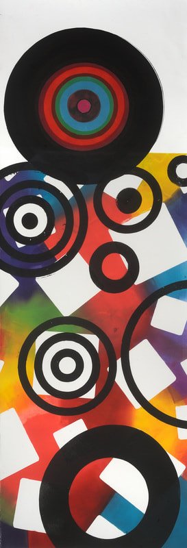 Record Target I, 
monotype, 65" x 23"