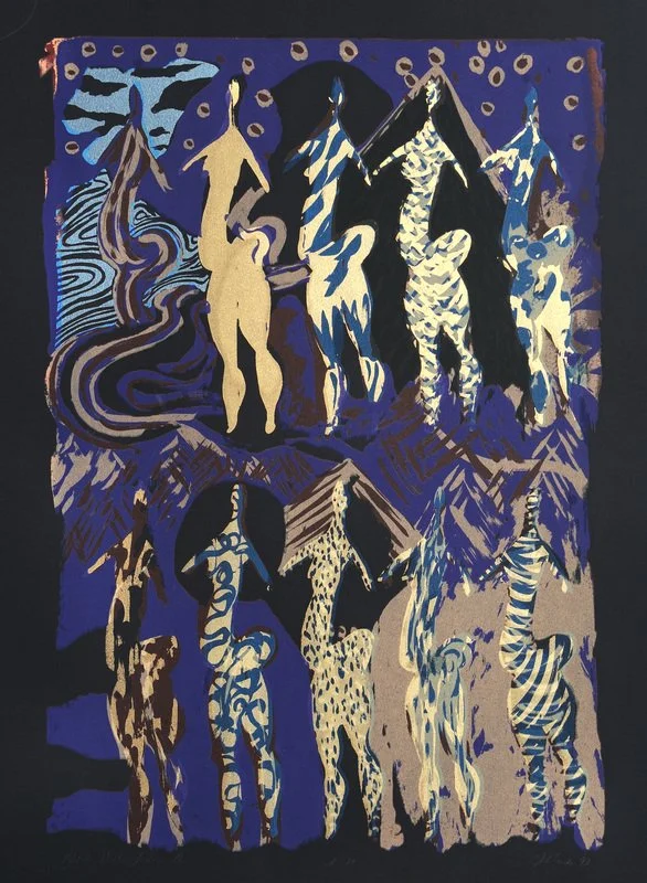 Black Hills Ladies, screenprint, 30" x 22"